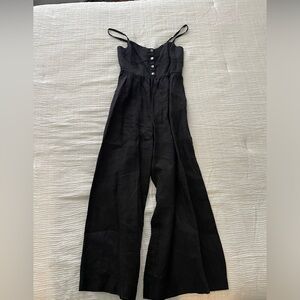 NEW Madewell Black Linen jumpsuit